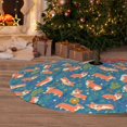 thumbnail image 6 of KLL 30" Christmas Tree Skirt Corgi with Flowers Xmas Tree Skirts Mat for New Year Xmas Holiday Party Indoor Outdoor Home Decoration, 6 of 7
