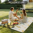 thumbnail image 4 of Bee Love Outdoor Rug for Patio/Deck/Porch, Non-Slip Large Area Rug 6 x 9 Ft, Daisy Eucalyptus Leaves Linen Rustic Beige Indoor Outdoor Rugs Washable Area Rugs, Reversible Camping Rug Carpet Runner, 4 of 8