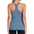 thumbnail image 3 of Women's Ribbed Workout Tank Tops with Built in Bra Racerback Athletic Top, 3 of 6