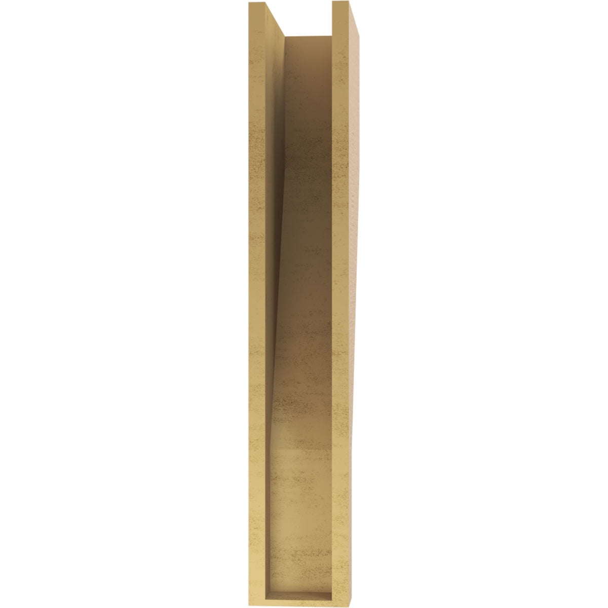 6"W x 12"D x 36"H Thin Clemmons Rough Cedar Woodgrain TimberThane Corbel, Primed Tan