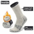 thumbnail image 5 of Busy Socks Men's Women's Thick Cushioned Warm Crew Outdoor Winter Military Merino Wool Hiking Socks Size10-13, Large, 3 Pairs Multicolor, 5 of 7