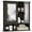 Brown, variant on Costway Wall Mount Mirror Cabinet Bathroom Medicine Cabinet Organizer Black