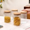thumbnail image 3 of Borosilicate Glass Jars With Fluted Design Set Of 4 - Clear, 1100ml Each | Containers For Stylish Food Storage, Organization & Gifting Purposes - Airtight, Stylish & Durable, 3 of 5