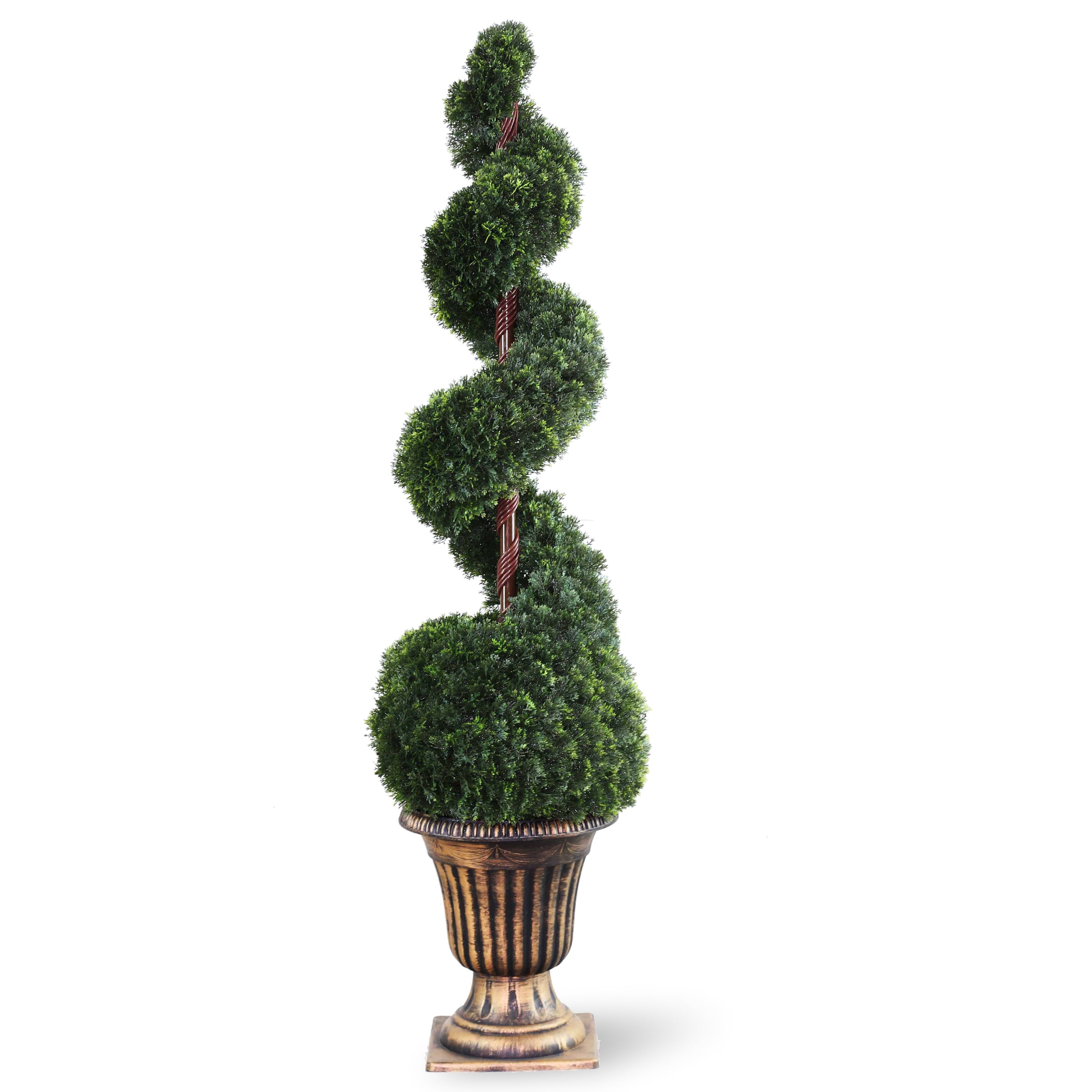 Decorative Natural Looking Artificial 5' Cypress Ball Cone Silk Tree Faux Plants 
