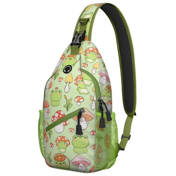 Gothic Mushroom Shoulder Backpack - Anti-Theft Sling Bag for Minimalist Style Seekers - Travel-Ready for Hiking, Biking & Urban Use