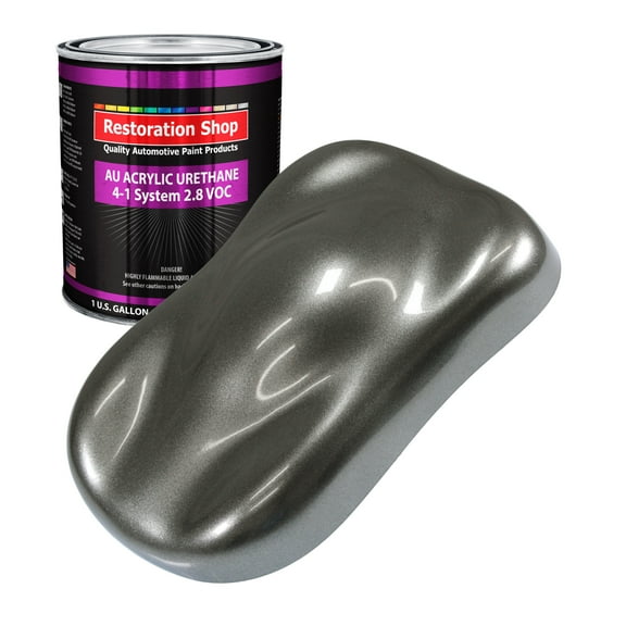 Restoration Shop Charcoal Gray Firemist Acrylic Urethane Auto Paint - Gallon Paint Color Only, Single Stage High Gloss