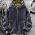 thumbnail image 2 of DJDLJWCJ Boys Windbreaker Jacket Warm Polar Fleece Winter Coat Comforty Soft Full Zipper Hooded Jacket Dark Gray Size 3T, 2 of 9