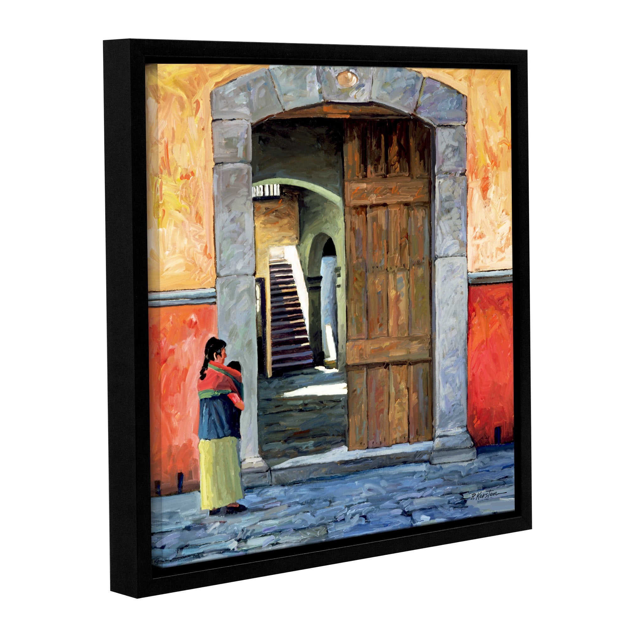ArtWall Rick Kersten "Guanajuato Door" Gallery-wrapped Floater-framed Canvas