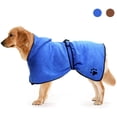 thumbnail image 1 of Microfiber Dog Bathrobe Quick Drying Dog Bathrobe Towel With Belt-M Brown, 1 of 7