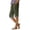 *Green, variant on VBVC Women's Cotton Linen Striped Cuffs Capri Pants with , Wide Leg Summer Trousers For Women , Ladies' Casual Knee Length Shorts with Pockets, S-3XL
