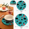 thumbnail image 3 of SKYSONIC 2 pcs Black Cats Pineapples Pot Holders Trivets, Heat Resistant Trivets,Kitten Cartoon Summer Cotton Thread Weave Mats for Hot Pads Pans Pot Bowl Teapot, 3 of 7