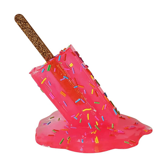 Melting Popsicle Sculpture, Melting Ice Cream Resin Ornaments, Summer Cool Lollipop Crafts, Summer Beach Cool,B