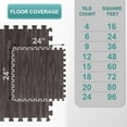 thumbnail image 2 of SSyao Wood Grain Floor Tiles Foam Mat EVA Interlocking Mats Tile 3/8-Inch Thick Flooring Wood Puzzle Exercise Mats w/Borders -12 Tiles (48 Sq ft)-Carbon, 2 of 10