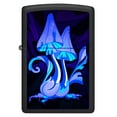 thumbnail image 4 of Zippo Black Light Trippy Mushgroom Black Matte Pocket Lighter, 4 of 7