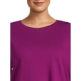 thumbnail image 5 of Terra & Sky Women's Plus Size Long Sleeve Crew Neck T-Shirt, 2-Pack, 5 of 5