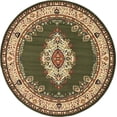thumbnail image 1 of Unique Loom 3123468 8 feet 0 inches (8' 0" Round) Mashad Green Area Rug, Olive/Ivory, 1 of 6