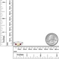 thumbnail image 6 of Gem Stone King 10K White Gold White Ethiopian Opal and Red Created Ruby 3-Stone Ring for Women | 0.84 Cttw | Round Cabochon 6MM | Gemstone October Birthstone | Size 7, 6 of 6