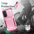 thumbnail image 3 of Rugged Case for Samsung Galaxy A15 5G with Slide Camera Cover & Drop Protection Pink, 3 of 6