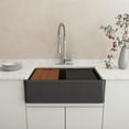 thumbnail image 4 of BOCCHI 1600-505-0120 Apron-Front 33" Single Granite Kitchen Sink Metallic Black, 4 of 7