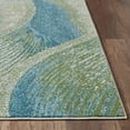 thumbnail image 5 of 5â€™ x 8â€™ Blue Beige Abstract Waves Modern Area Rug, 5 of 5