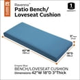 thumbnail image 3 of Classic Accessories Ravenna Water-Resistant Patio Bench/Settee Cushion, 42 x 18 x 3 inch, Empire Blue, 3 of 19