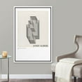 thumbnail image 2 of PixonSign Framed Canvas Print Wall Art Josef Albers 3D Geometric Polygon Abstract Shapes Illustrations Fine Art Decorative Minimalist Relax/Calm for Living Room, Bedroom, Office - 24"x36" White, 2 of 5