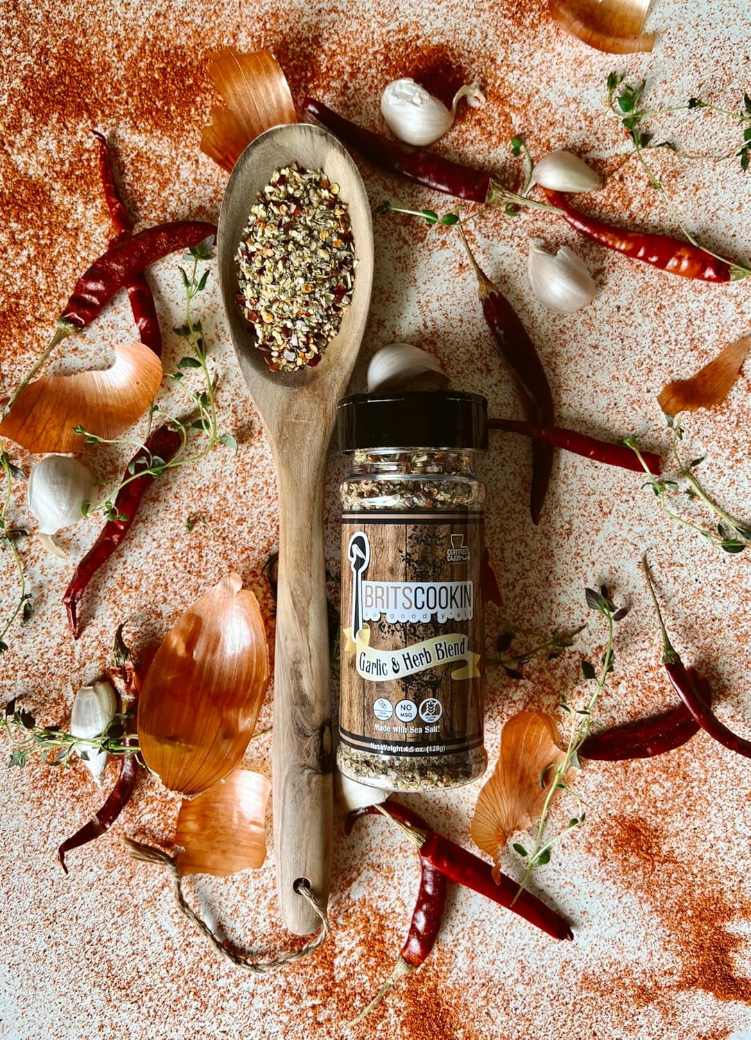 Britscookin - Garlic & Herb Seasoning 4.5 oz, Pack of 1