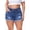 Royal Blue-885, variant on Gocolloa Women Plus Size Jean Shorts Sexy Stretchy High Waisted Frayed Raw Hem Denim Shorts Light Blue 18W