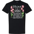 thumbnail image 3 of Inktastic Blessed to Be a Mom, Grandma, and Great Grandma Pink Flowers T-Shirt, 3 of 5