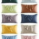 thumbnail image 2 of Nvzi fundas de almohada lisas de 60 cm. Clásicas y atemporales, fundas de almohada sencillas de color puro, que combinan con cualquier cama. 48 x 74 cm (verde oscuro)., 2 of 5