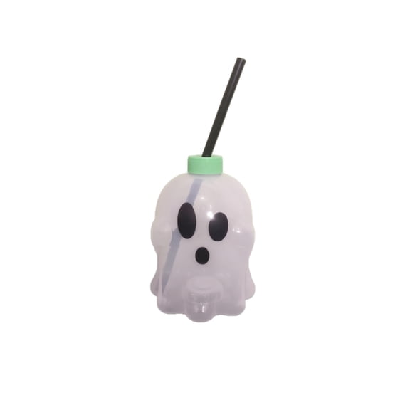 17oz Halloween Ghost Cups with Lids and Straws for Coffee Tea Cold Drinks Halloween Party Favors Supplies