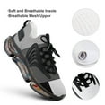 thumbnail image 4 of Abstract Squares Black Grey Printed Walking Shoes for Men Woman Lightweight Tennis Fashion Elastic Sports Shoes Cushion Basketball Shoes, 4 of 7