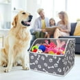 thumbnail image 4 of Brabtod Dog Toys Storage Bins Big Canvas Pet Baskets,Puppy Toy Box Organizer with Metal Handles,Boneclaw, 4 of 7