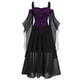 thumbnail image 1 of Vestidos para mujer Vestidos casuales Womne Tallas grandes Hombro frío Manga de mariposa Vestido de fiesta con cordones Odeerbi  ODB-5, 1 of 6