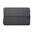thumbnail image 2 of Lenovo Urban Carrying Case (Sleeve) for 15.6" Notebook - Charcoal Gray - Water Resistant, Drop Resistant, Scratch Resistant, Anti-slip - Polyester Fabric Body - 10.8" Height x 15.7" Width x 1.2" De..., 2 of 6