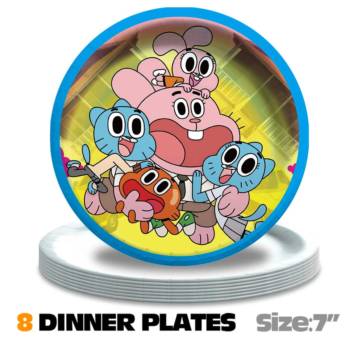 The Amazing World of Gumball Birthday Party Supplies Balloons Plates Decoration Cake Topper Decor Tableware Banner Backdrop