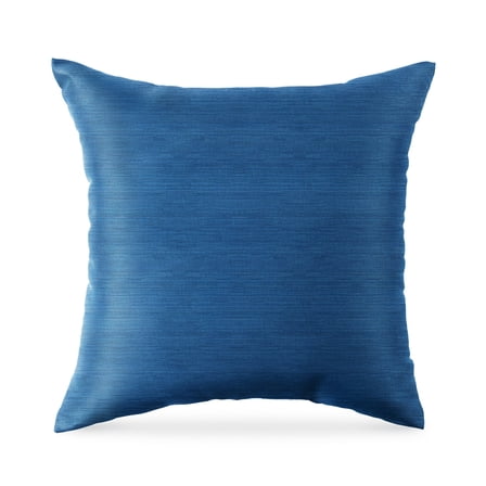 Mainstays 16 in x 16 in Navy Solid Texture  Outdoor Pillow, Navy