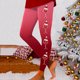 thumbnail image 5 of Gibobby pantalones para mujer Leggings deportivos estampados navideños de moda informal para mujer Leggings de moda (Rojo, S), 5 of 5