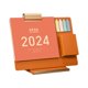 thumbnail image 2 of Enero de 2024-diciembre de 2024 Calendario de escritorio 2024 de mesa con portalápices adornos calendario mensual para año Nuevo sala de estar Oficina Macarena calendario de escritorio, 2 of 8