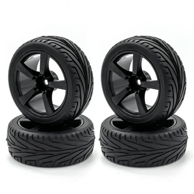 Amdohai RC Drift Tires RC Racing Car Tires 4pcs Replacements for 1/10 HSP94123 94122 D5