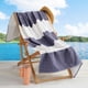 thumbnail image 1 of Toalla de playa Loon & Lake Luxury Block Stripe, 100% algodón, 1 of 9