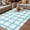Blue, variant on Sage Green Buffalo Plaid Outdoor Rug for Patio/Deck/Porch, Non-Slip Large Area Rug 4 x 6 Ft, Farmhouse Check Stripes Geometric Indoor Outdoor Rugs Washable Area Rugs, Camping Rug Carpet Runner