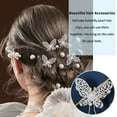 thumbnail image 4 of 48 Pieces Wedding Hair Comb Hair Pins Set, FULANDL Faux Crystal Pearl Bridal Hair Accessories, Rhinestone Bridal Side Combs U-shaped Butterfly Flower Hair Clips for Women Girls, 4 of 7