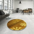 thumbnail image 4 of Ahgly Company Machine Washable Indoor Round Transitional Tomato Red Area Rugs, 6' Round, 4 of 7