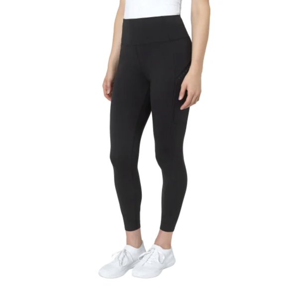 Mondetta Women's Moisture Wicking Cropped Legging Pant, Black, Small