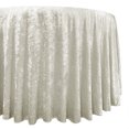 thumbnail image 2 of Your Chair Covers - 120 Inch Round Crushed Velvet Tablecloth Ivory, 2 of 5