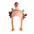thumbnail image 2 of Voska Thanksgiving Turkey Plush Costume Hat for Men and Women Funny Holiday Party Novelty Headwear Soft Warm Fall Winter B One Size, 2 of 6