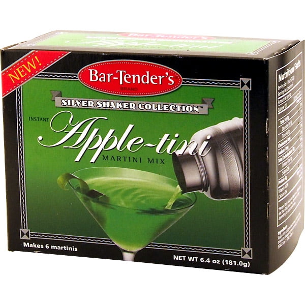 Appletini Bar-Tender's Instant Cocktail Mix Case of 12 Boxes 72 Pouches by