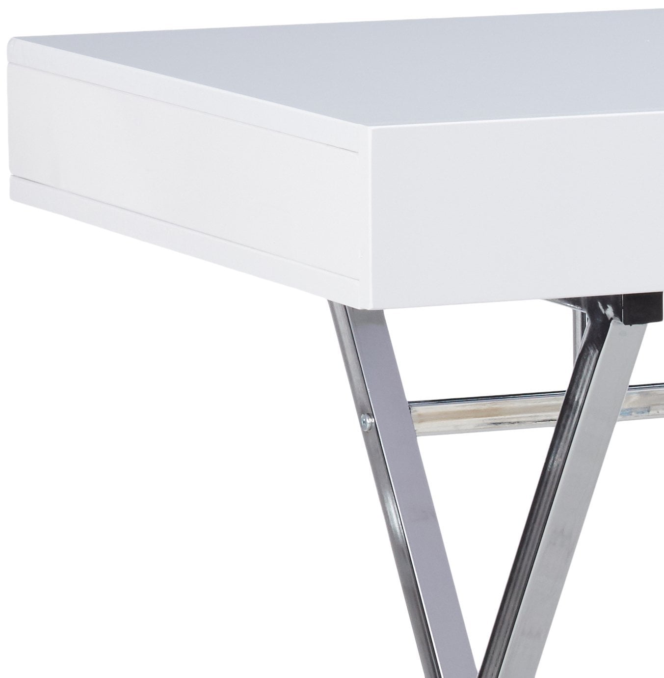 Kings Brand Furniture Contemporary Style Home Office Desk White Kings Brand Furniture Contemporary Style Home Office Desk White Chrome Com
