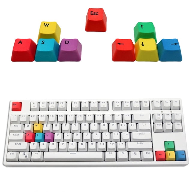 PBT mejoradas Juego de 9 ESC, de flech W, D Juego de para juegos de 9 (ESC, de flech W, D) Macarena Teclados Keycap